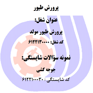 نمونه سوالات جوجه کشی